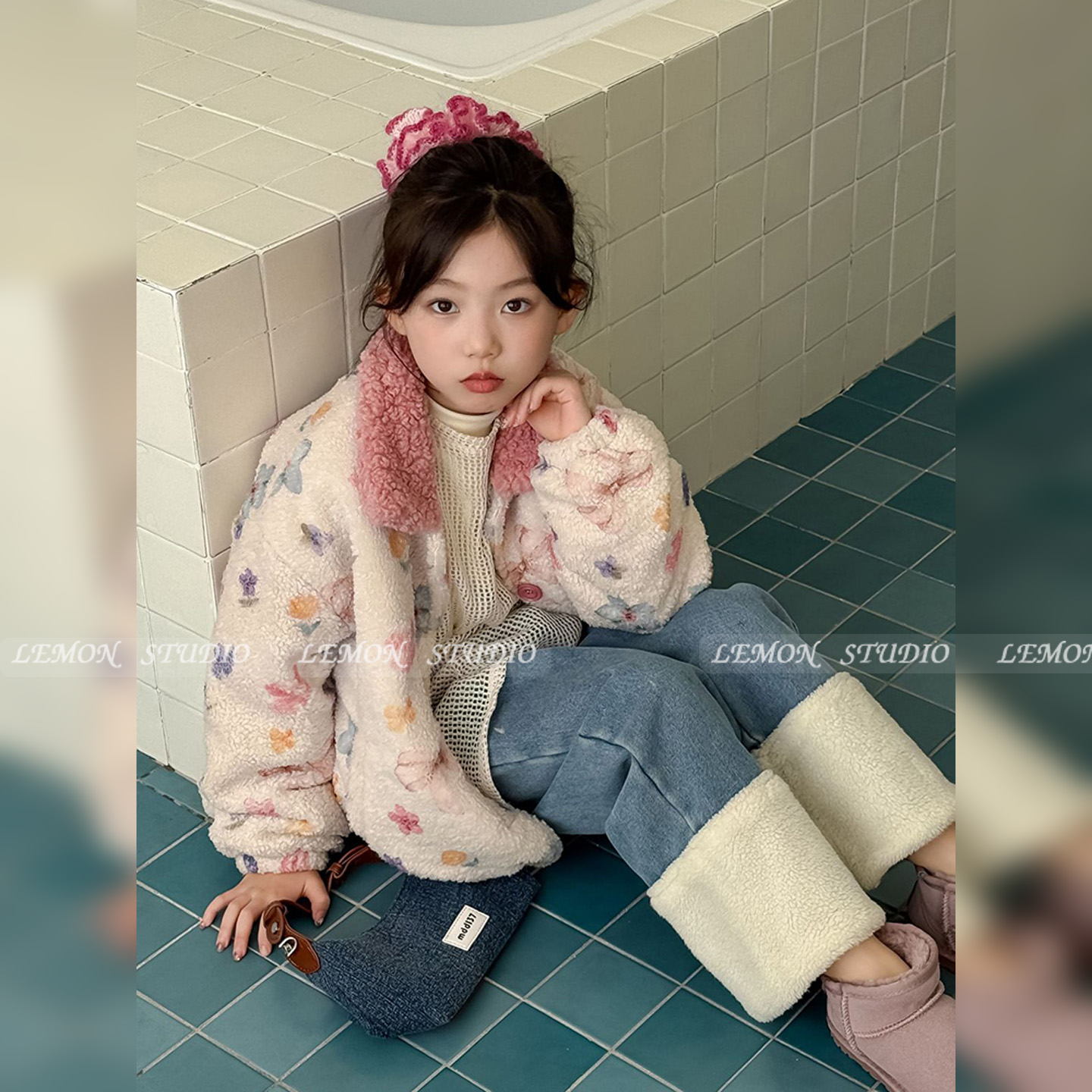 女童外套摇粒绒加厚羊羔绒毛毛衣