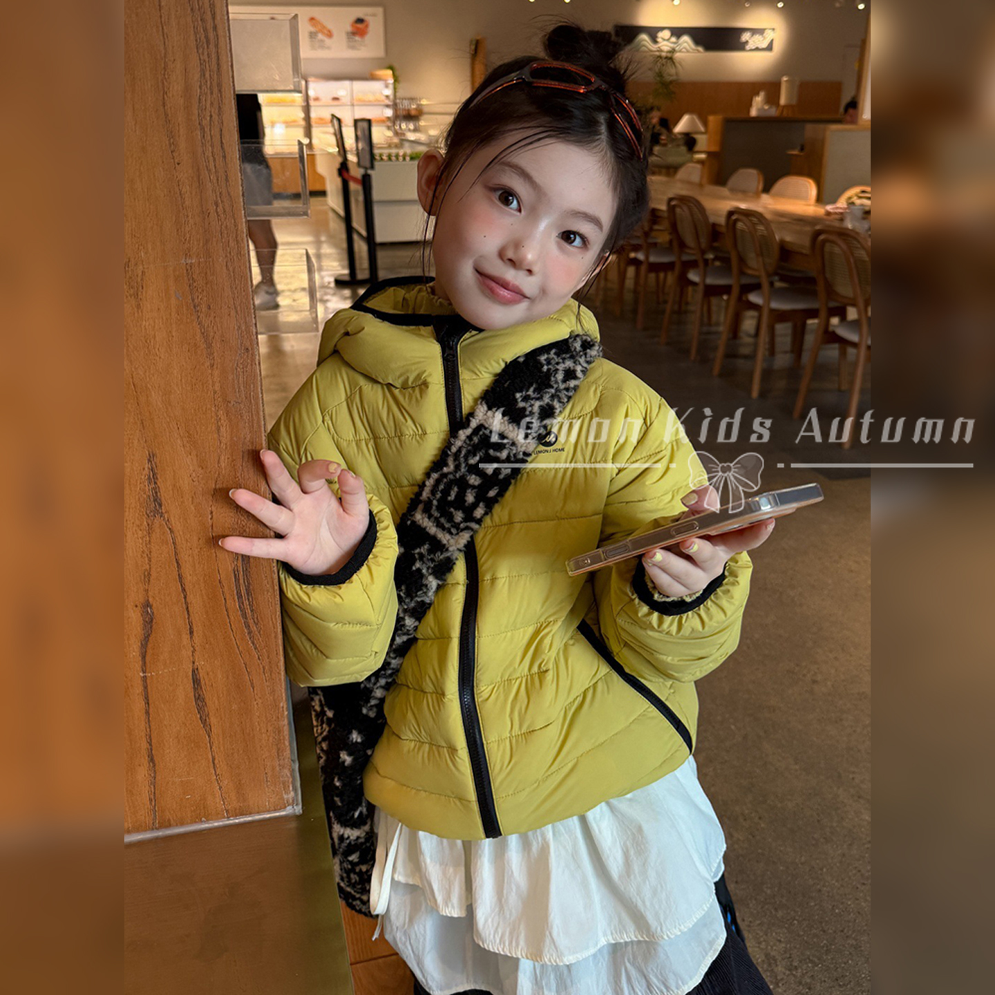 女童羽绒服校服神器90白鸭绒外套