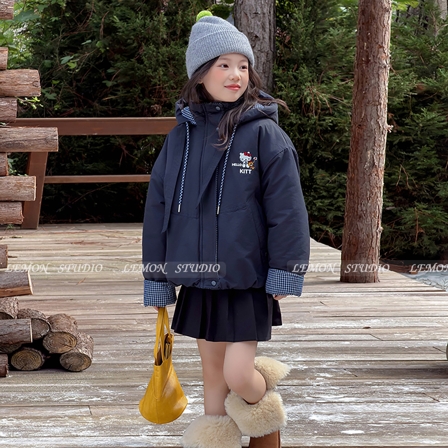 女童棉服加厚保暖棉衣夹棉外套