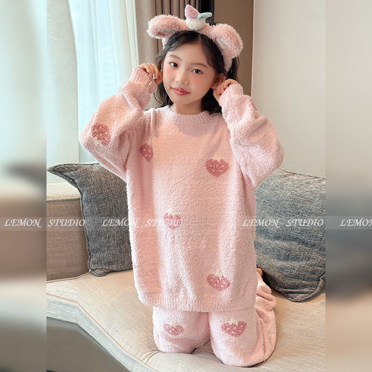 女童睡衣珊瑚绒法兰绒套装家居服