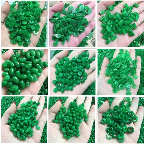 diy天然翡翠平安扣路路通算盘珠