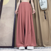 古典舞裤 MuMu肌理棉麻飘带现代舞裤 瑜伽裤