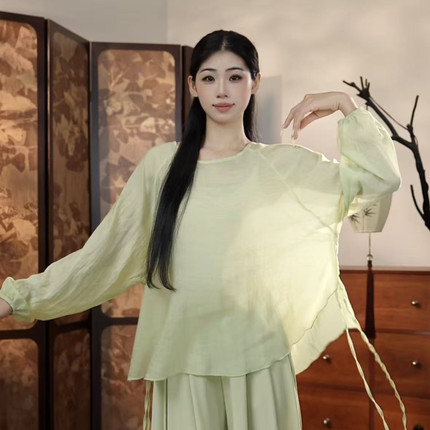 MuMu练功服罩衫女运动瑜伽普拉提古典舞透气上衣