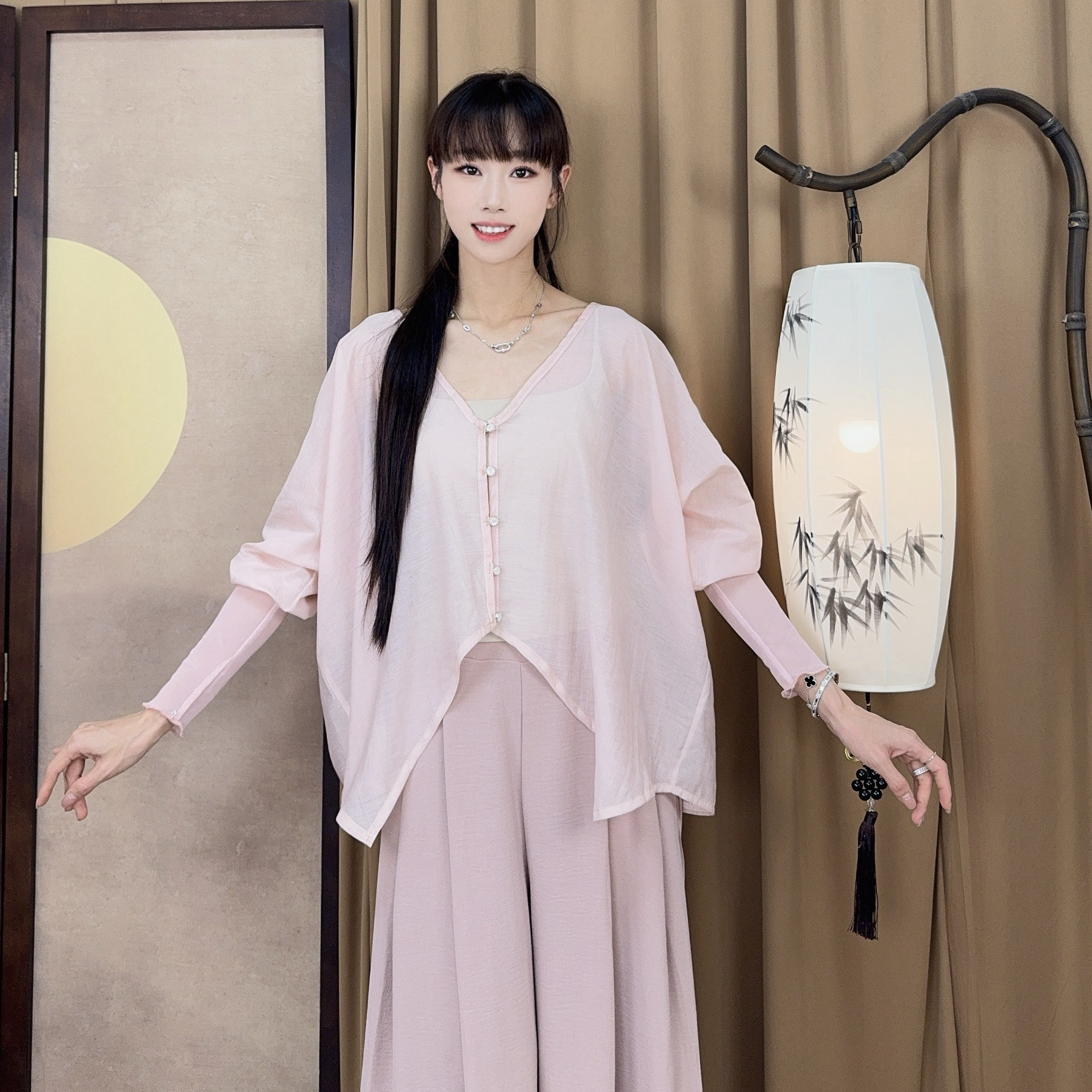 MuMu 夏季飘逸舞服上衣练功服开衫古典舞拉丁瑜伽现代舞蹈服