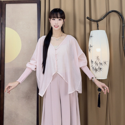 MuMu 夏季飘逸舞服上衣练功服开衫古典舞拉丁瑜伽现代舞蹈服