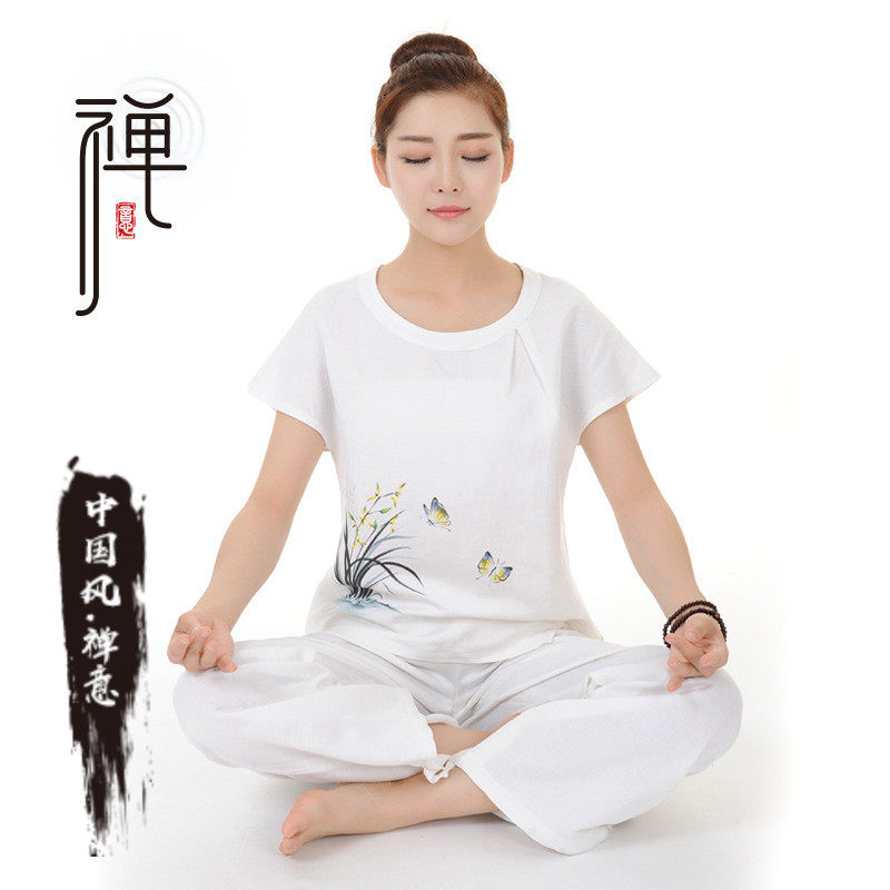 佛系禅意女装春套装禅服女打坐禅裤国风烧香拜佛禅修居士服太极服