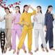 棉麻中国风复古禅意居士服打坐禅服大码 女春季 宽松 套装 采耳师服装