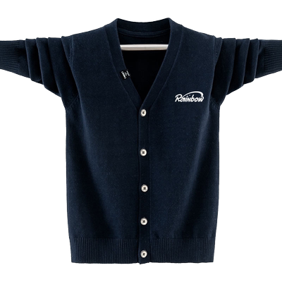 男生青少年纯棉针织衫开衫薄款