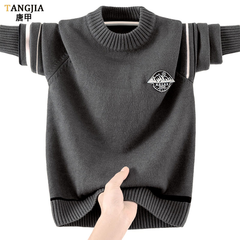 个性徽章青少年学生羊毛衫厚款