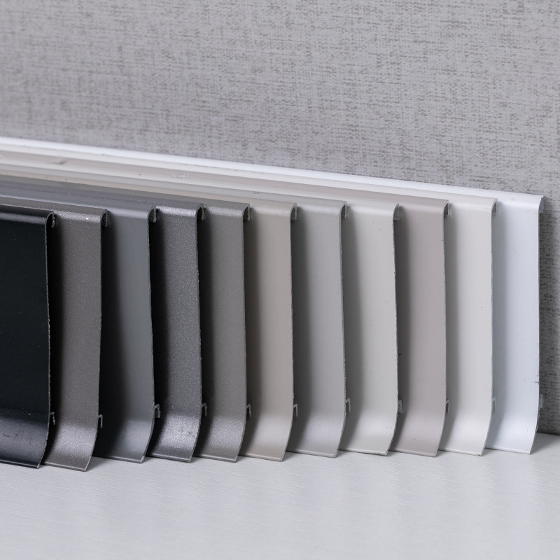 铝合金踢脚线6cm家用门压条黑色钛金拉丝金属香槟灰包邮终身质保