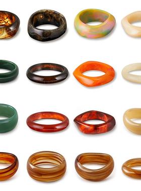 2025新款Bohemia 风格acrylic bracelet  personality 半圆可开口