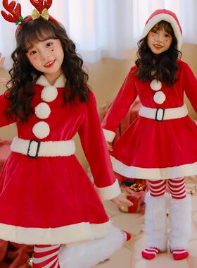 日本版圣诞节child clothing 麋鹿连衣裙红色裙子幼儿园女童圣诞
