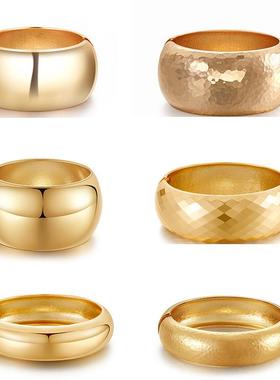 外贸 素圈alloy 保色personality exaggeration 宽边可开口设计br