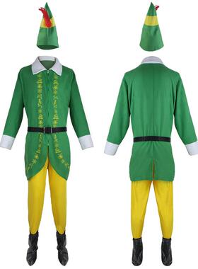 新款圣诞cos 老人clothing 圣诞节精灵服cosplay绿色clothing 圣
