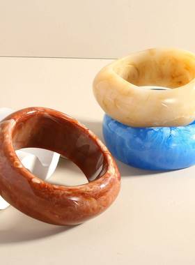 fashion 新款晕染resin irregular 几何exaggeration bracelet mi