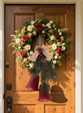 新品圣诞铃铛挂件 diy圣诞节室内门窗墙壁装饰松针铃铛starp