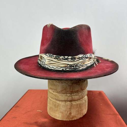 欧美复古做旧Vintage vintage pure wool felt hat top hat