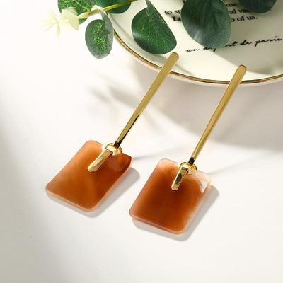 acrylic fashion exaggeration 手工气质耳环女百搭小众耳坠耳扣a