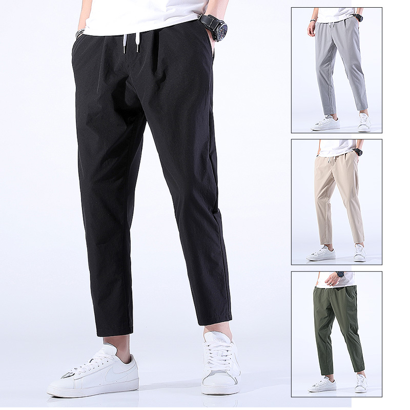trousers Spring and summer Trend 2021 new pattern leisure time Western-style trousers Broad leg Easy Versatile Straight Ninth pantsin the Men's clothing, Casual pants  category - from Buy2taobao.com to provide professional Taobao agent buy service