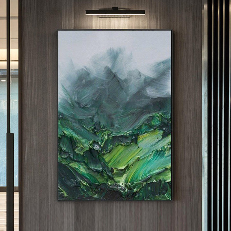 纯手绘抽象肌理立体客厅装饰画