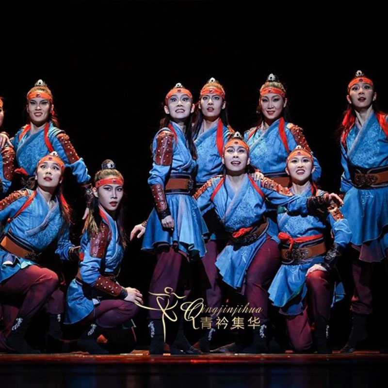 第十三届荷花奖中国舞蹴鞠巾帼舞蹈演出服少年古典群舞舞台表演服