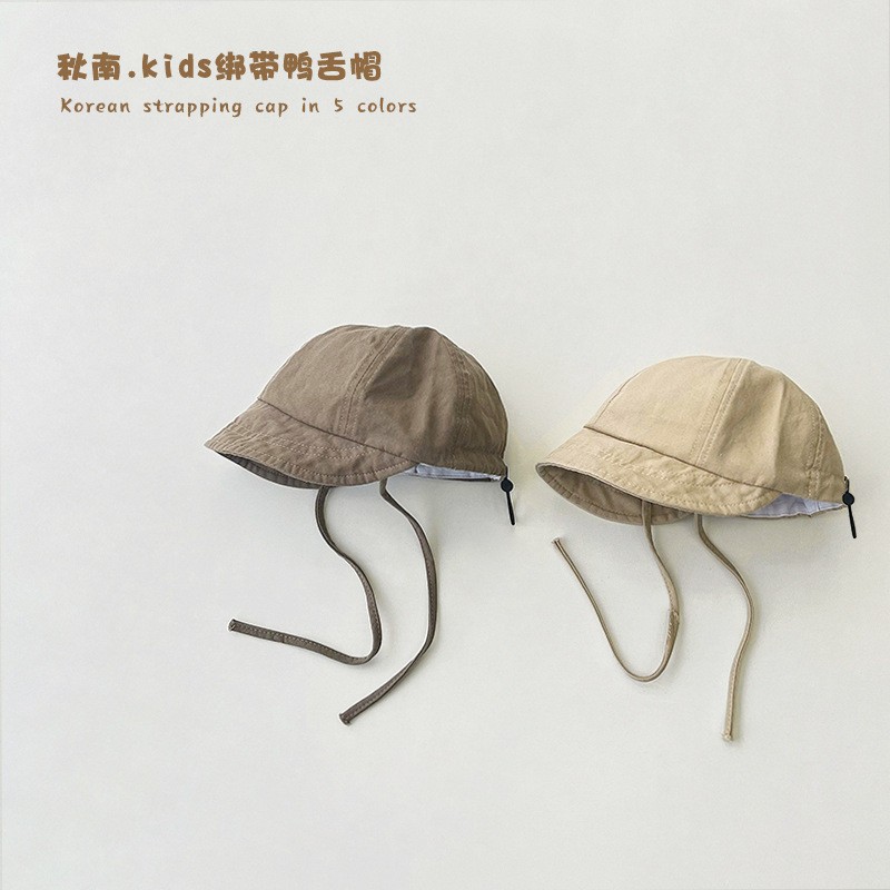 婴儿帽子2024春秋新款韩版ins宝宝鸭舌帽儿童防晒棒球帽