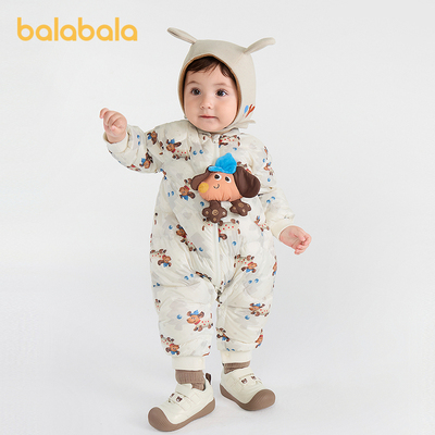 巴拉巴拉童装婴儿连体衣羽绒服