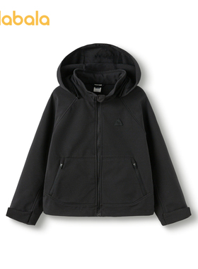 【bp】巴拉巴拉功能运动24秋儿童绒感外套保暖连帽户外拉链开衫