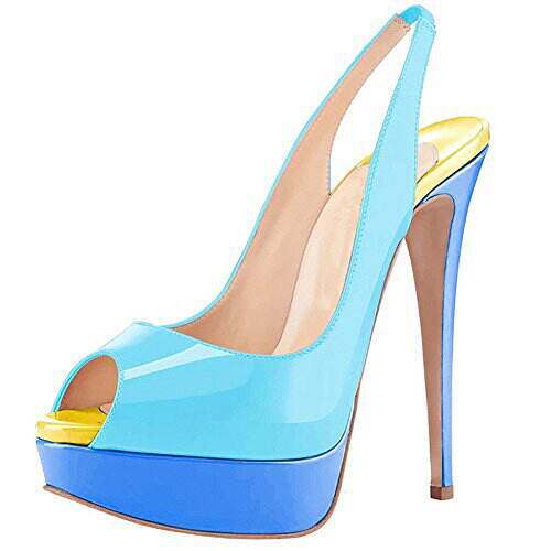 跨境时装凉鞋欧美夏水台细跟女鞋women sandals速卖通shoes拼色