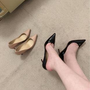 女 欧美纯色不累脚超气质性感职业CL尖头细跟高跟鞋 新款 红底热卖