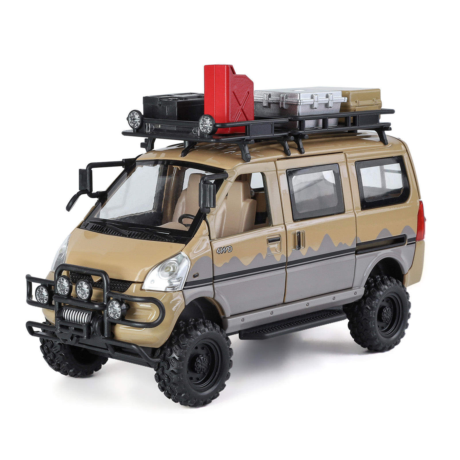 新款 1:24越野版面包车合金仿真发声玩具车模型摆件男孩子礼物,模玩/动漫/周边/娃圈三坑/桌游,火车/摩托/汽车模型,淘宝优惠券,粉丝福利购,淘宝优惠卷
