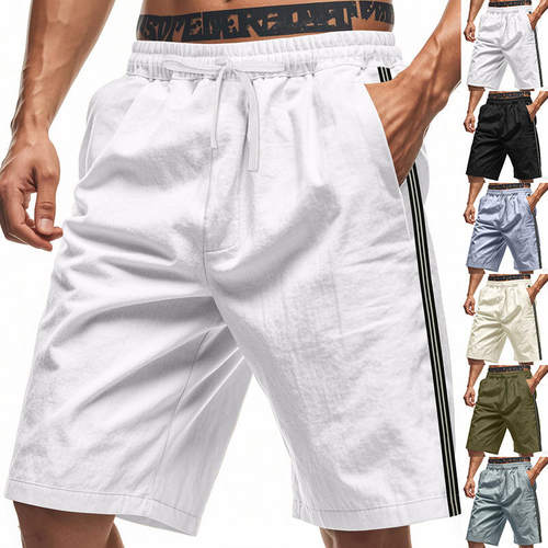 跨境亚马逊美式夏季男士沙滩休闲运动简约速干慢跑薄款5分短裤男