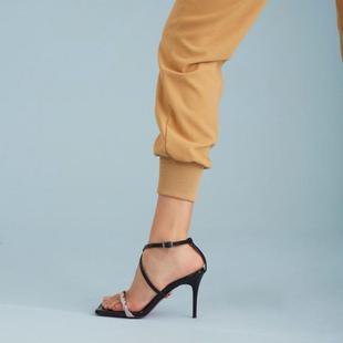 歐美時(shí)裝 綁帶方頭水鉆細(xì)跟女鞋 走秀款 sandalsshysfly 涼鞋