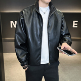 店主风皮衣男士休闲时尚百搭外套男装皮夹克B320-2510-P135，男装皮衣，电商B320