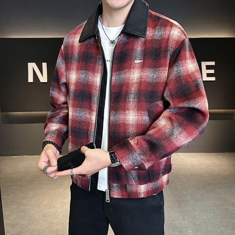 店主风小香风翻领夹克男装2025时尚羊毛夹克男外套B320-2513-P145,男装夹克,电商B320