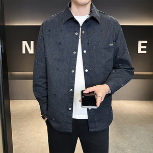 店主风牛仔夹克男士2025新款休闲外套男装衣服B320-9822-P110，男装工装外套，电商B320