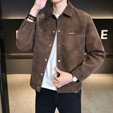 2026春季新款高品质麝皮绒翻领休闲夹克外套男士B320-9895-P140，男装夹克，电商B320