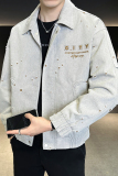 店主风牛仔夹克男士休闲时尚2025新款破洞外套男装B320-8812-P145，男装工装外套，电商B320