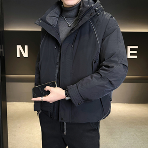 鹅绒标90绒冬季连帽羽绒服男外套B320-5586-P365有成衣报告，男装羽绒服，电商B320