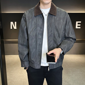 店主风皮衣男士休闲夹克男装2025新款时尚外套男B320-2523-P145图片