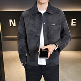 2026春季新款高品质麝皮绒翻领休闲夹克外套男士B320-9895-P140，男装夹克，电商B320