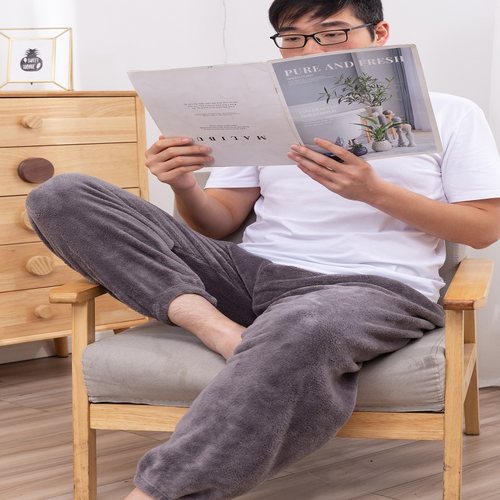 长裤珊瑚绒面料珊瑚绒男加厚加绒