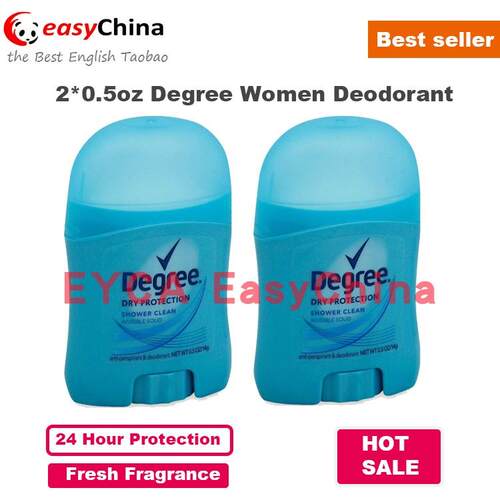 2*0.5oz Degree Women Deodorant Dry Protection Shower Clean