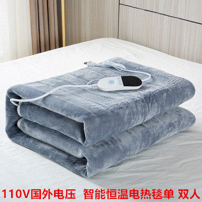 electric blanket留学生电热毯110v电褥子台湾加拿日本单双人调温