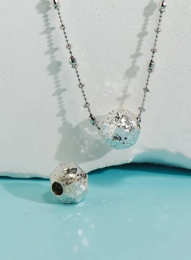 7317号S925银碎冰冰路路通仙女项链金色银色精致气质女精致项链