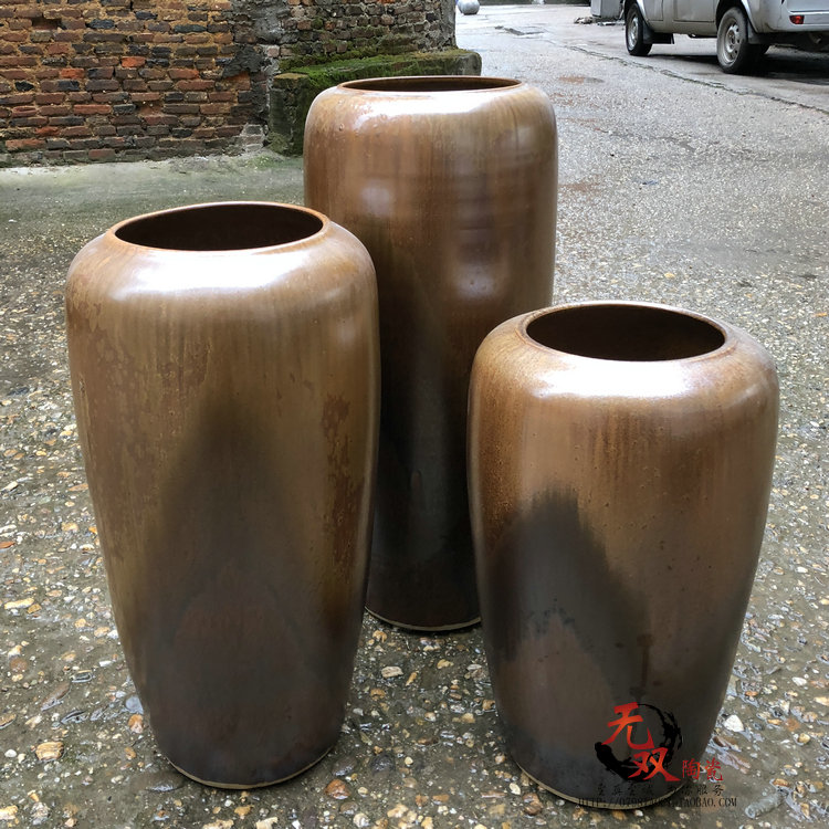 景德镇中式风商场大厅落地花瓶