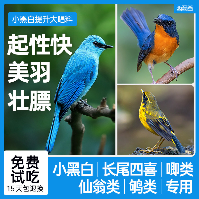西蜀堂小黑白鸟食手工嗜虫杂鸟食提升上性大唱饲料北红仙翁类鸟食