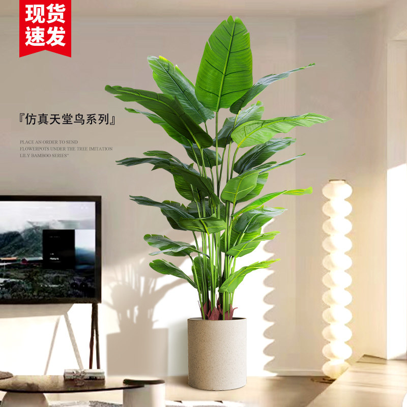 仿真绿植高端轻奢室内盆栽装饰树摆件客厅仿生假植物天堂鸟仿真花