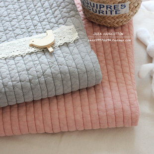 juza韩国风100支绗缝布料保暖水洗棉手工包包床盖床单被套面料
