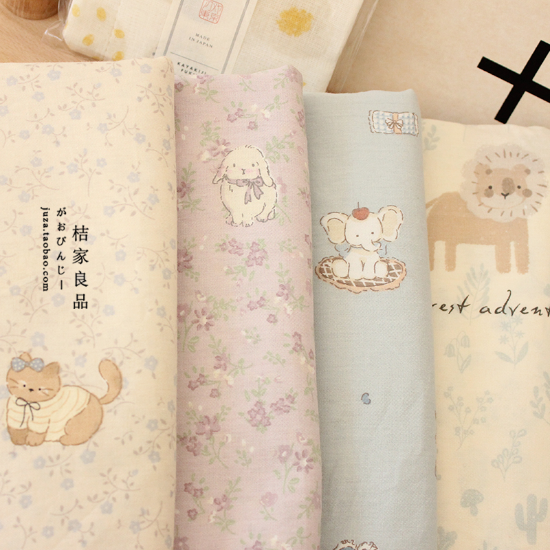 韩系卡通全棉纯棉布料衣服床笠床品床单被套衣服diy大肠发圈面料